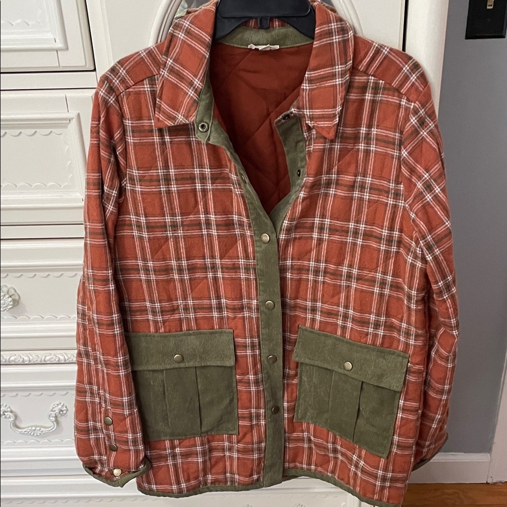 Hem & Thread Olive and Orange Jacket